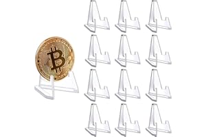 Wenxiaw 25 Stück Kartenständer für Sammelkarten Kartenständer Pokemon Karten Ständer Münzen Halterung Acryl Ständer für Karten Kunststoff Staffeleien, zum Anzeigen Münzen, Taschenuhren, Medaillen