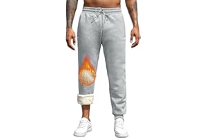 TMEOG Pantalon Polaire Homme Bas Jogging Hiver Chaud Pantalon de Survetement Thermique Pantalon Coton Sport Pantalon d'intérieur Epais pour Homme