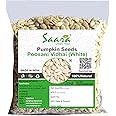 Saara HERBAL FRESH Pumpkin Seeds 200g, AAA Grade Seeds for Eating | Immunity Booster | Healthy Diet Snacks | Poosani Vidhai | Kaddu Ke Beej Without Shell (White), 200g