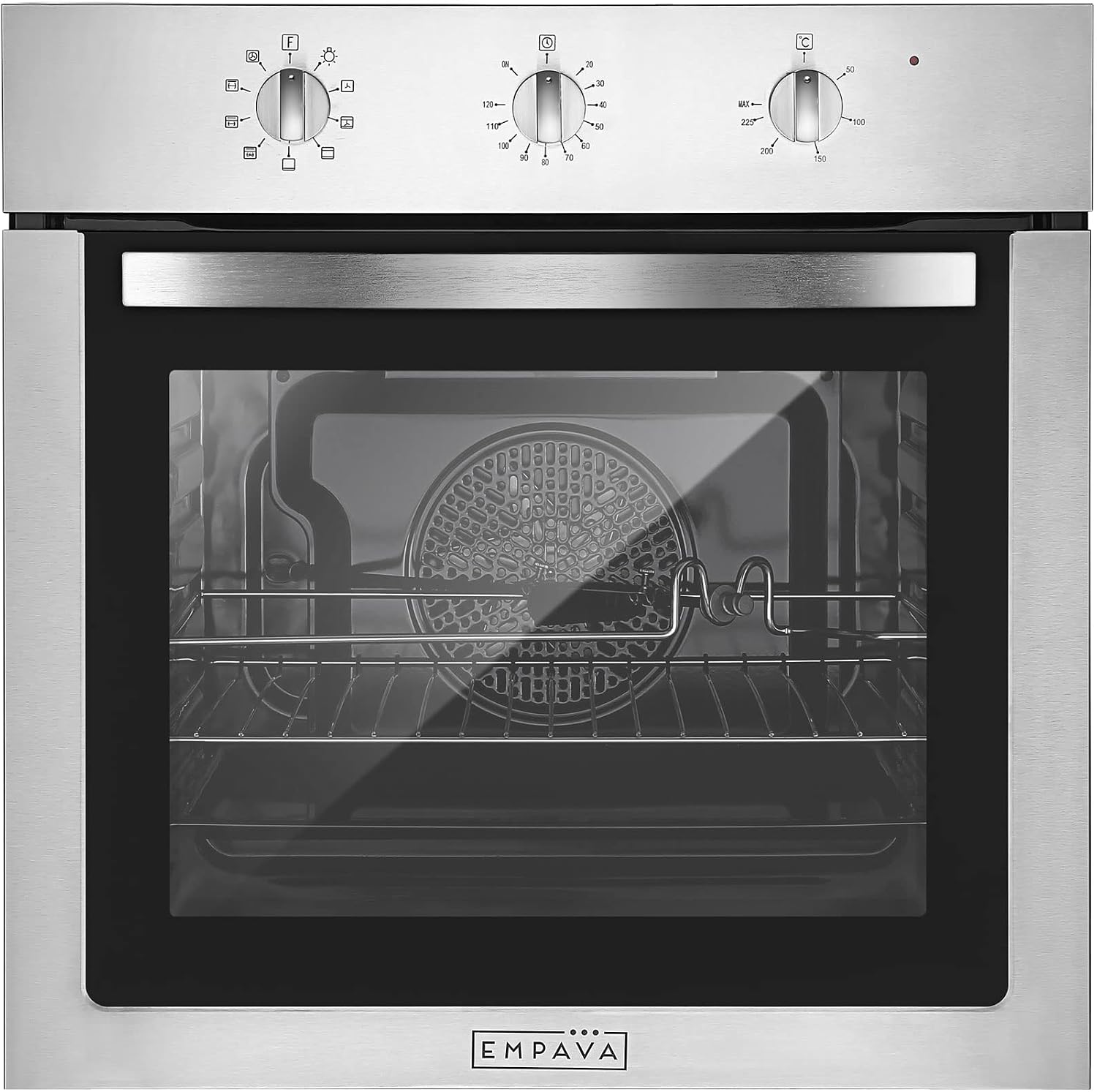Empava Built In Oven - 72L, 12 Functions, 60cm, 2800W Stainless Steel Electric Fan Oven
