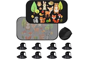 TAFACE 2 osłony przeciwsłoneczne do samochodu z 8 czarnymi przyssawkami, osłona przeciwsłoneczna samochodu dla dzieci ochrona przeciwsłoneczna, ochrona przed promieniowaniem UV, ochrona przeciwsłoneczna