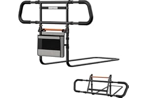 NIMOOD C5 Barandilla Cama Adultos Plegable - Altura y Ancho Ajustable Barrera Cama Adultos, Baranda Cama Articulada Adulto con LED, Asidero Cama para Mayores, Facilita Levantarse y Cuidados