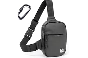 Giovici Sling Bag for Men and Women Cross Body Chest Small Man Bag Anti-Theft Water Resistant Ideal for Running Workout Hiking Cycling & Travelling With Locking Carabiner Clip