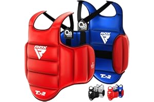 RDX TKD Plastron de Boxe Protection MMA Pro Advance Corps Chest Protector Garde Armour Petit(Réversible)