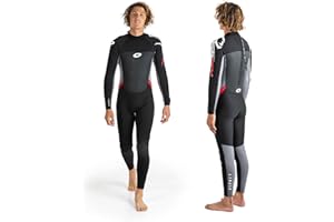 Osprey Men's Full Length 3 mm Summer Wetsuit, Adult Neoprene Surfing Diving Wetsuit, Origin, Red