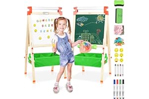 JOYOOSS Easel Kids Easel for Toddlers Easel, Art Easel for Childrens Easel for Kids Chalkboard (Green)
