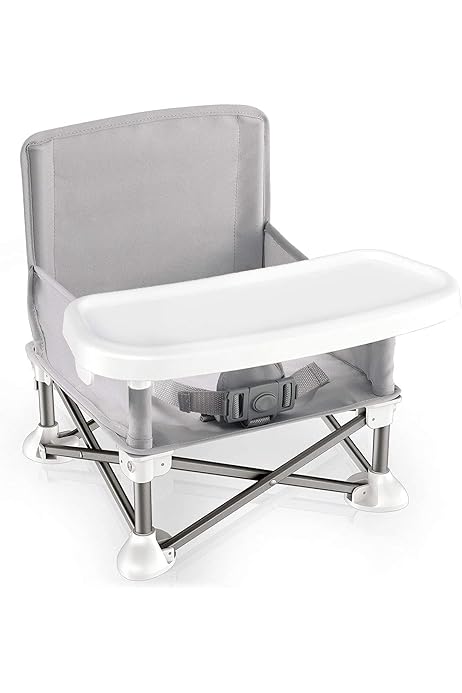 thumbnail: Opvouwbare Kinderstoel Met Dienblad & Veiligheidsgordel - Perfect Voor Binnen/buiten, Camping Of Strand