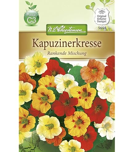 Sperli Blumensamen Kapuzinerkresse 'Rankender Roland' – Einjährig, Rankend, Essbar