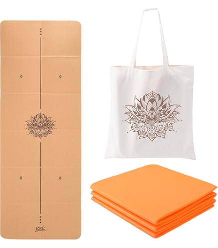 Tapis De Yoga Antidérapant Pliable Épais 183x61cm - Portable Pour Voyage, Gym Et Pilates