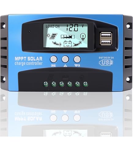 Contrôleur De Charge Solaire PWM 10A/20A/30A - 12V/24V Auto - Avec Port USB 5V - Pour Panneaux Solaires Et Batteries - 9