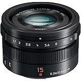 Panasonic H-X015E-K Leica DG Summilux Lenti 15 mm F1.7 ASPH, Nero
