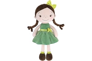 GAGAKU Morbida bambola di pezza 40 cm bambole angelo custode, regalo per battesimo per bambine, peluche portafortuna per bambini dai 3 ai 5 anni - principessa della foresta