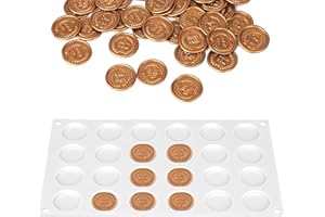 KINBOM Tampone per Timbro Sigillo di Cera, Disco Tondo Piatto Vassoio per Stampi in Silicone per Ceratura Adesiva Resina Epossidica Resina UV Artigianato Fai-Da-Te (Bianco)