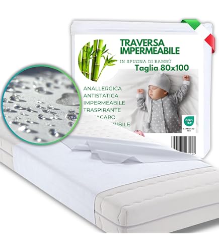 Protège-matelas Imperméable Bébé - 75x80 Cm - Lavable Machine - OEKO-TEX - Made In Italy - Pour Lit Bébé Et Berceau