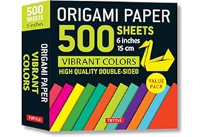 Origami Paper 500 Sheets Vibrant Colors 6 in: Tuttle Origami Paper: High-quality Origami Sheets Printed With 12 Different Colors: Instructions for 8 Projects Included