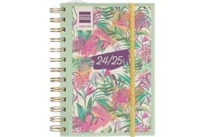 Finocam - Agenda Mini Institut 2024 2025 1 Día Página Septiembre 2024 - Agosto 2025 (12 meses) Personalizable Tropic Español