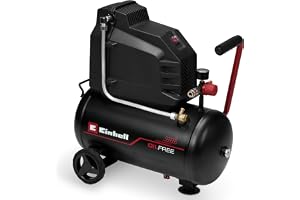 Einhell kompressor TC-AC 190/24/8 l OF (1 100 W, max. 8 bar, 24 l tank, 190 l/min sugeffekt, oljefri, nästan underhållsfri, m