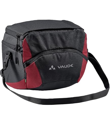 comus lenkertasche VAUDE Ontour Box M (Klickfix Ready), 4 Liter, Black/Carmine, Einheitsgröße Sport & Freizeit Changing the chainring on Platte) Je Tasche steckt Style:Other Style Training