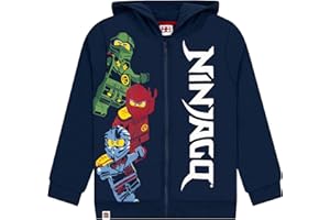 Bluza z kapturem Lego Ninjago | Ubrania Ninjago dla chłopców | Dziecięca bluza Ninja | Wiek od 5 do 13 lat