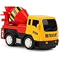 TOYZONE Friction Powered Mini Truck Series | Made in India | Friction Powered Toy | Unbreakable City Service Truck | Pull Back | Push & Go Crawling Toys (City Service Truck Cement Mixer)