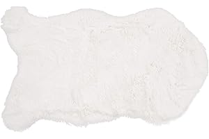 CB Home & Style Kunstfell Dekofell Teppich rosa grau Taupe Creme Sitzkissen Lammfellimitat Felloptik Verschiedene Größen (Creme, 60 x 90 cm)