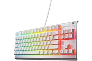 ‎STEELSERIES SteelSeries Apex 3 TKL White RGB Gaming-Tastatur – Kompakter Tenkeyless-Formfaktor – 8-Zonen-RGB-Beleuchtung – Wasser- und Staubresistenz – Flüsterleise Gaming-Switches - DE Layout QWERTZ