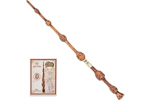 Wizarding World Harry Potter - Authentischer Albus Dumbledore Zauberstab aus Kunststoff mit Zauberspruch-Karte, ca. 30,5 cm, Spielzeug für Kinder ab 6 Jahre, Fanartikel