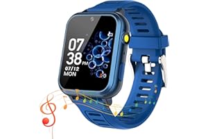 clleylise Smartwatch Bambini,Orologio con 24 Giochi,Torcia con Contapassi per Fotocamera Musicale, dai 4 ai 12 Anni,Regalo di Compleanno