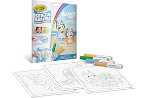 CRAYOLA Color Wonder, zestaw kolorowanek z 18 kolorowankami i 4 markerami bez plam, motyw Bluey, kreatywna aktywność dla dzieci, wiek 3,4,5 lat, kod 25-2903