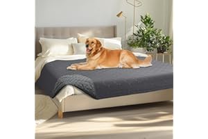 luciphia Couverture Imperméable pour Chien avec Points Antidérapants, Tapis de Chien Robuste Protection Canapé Lit Voiture, Lavable en Machine, Idéale pour GrandsPetits Chiens, Gris 173_x_208cm