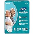 Dignity Premium Pull Up Adult Diapers Pant Style - 10 Count (Medium) with Soft Elastic and Extra Absorbent Core, Waist Size 24" - 53", 10 Pcs/Pack (Pack of 1)
