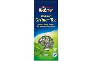 ‎MEßMER Meßmer Feinster Grüner Tee | Ganzes Teeblatt | 150 g | herb-frisch | Vegan | Glutenfrei | Laktosefrei