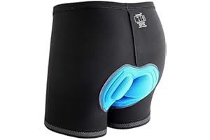 Cycling Shorts Mens, Sportneer Men's 3D Cycle Shorts Cycling Underwear Shorts Anti-Slip Design, Breathable & Adsorbent,Black