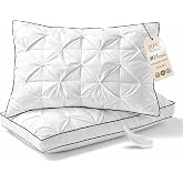 BPC Goose Feather and Down Pillows 50 x 75 cm Pack of 2, 3 Cameras | 90% Down Outdoor Chambers | 100% Organic Cotton Cover |
