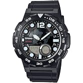 Casio AEQ-100W-1AVDF Wristwatch, Black, Standard