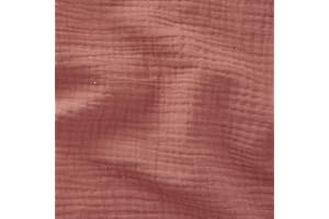 Tissus et Nappes Westeel - Double Gaze de Coton Unie - au Mètre - 24 Coloris Mousseline de Coton Tissu Hydrophile Pour Vêtements et Linge de Maison Légers et Doux (Marsala)