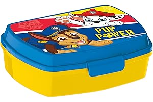 ALMACENESADAN - 2660; Sandwichera rectangular multicolor premium Patrulla canina; Paw patrol; producto de plástico, Libre BPA;