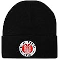 FC St Pauli Football Crest Bronx Hat with Embroidered Crest (100% Acrylic) Black