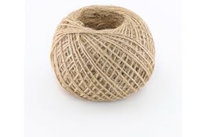 alwaiiz Corde en jute naturelle indéchirable 1 mm x 100 m - Convient pour emballage cadeau, bricolage et jardinage léger - Marron