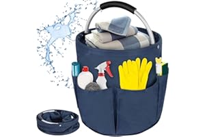 COGNITIVEX Cleaning Caddy with Handle, Cleaners Caddy Easy To Clean and Carry Cleaning Products Organiser Cleaning Caddy,cleaning Products Organiser Cleaning,Buckets for Storage Soft Grip Bag Caddy Organiser