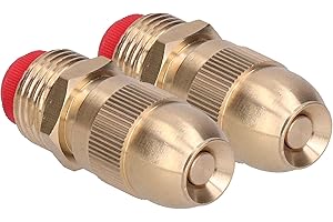 Duokon 2 Pièces Buse de Pulvérisation en Laiton, G1/2 "(DN15) Buses de Brumisateur Jardin Réglables, Buse Brumisateur pour Jardinage et