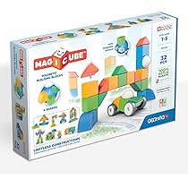 Geomag MagiCube Green Line: Mágneses építőkocka szett - 8 db