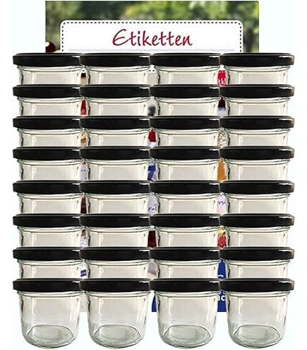 50 Stück Mini Einmachgläser 53ml - Rundgläser Mit Golddeckel TO 43