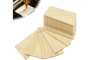 Bustlwor 20 Teile DIY Holzbretter, Handgefertigte Bambusbrettkarten, DIY Lasergravur Visitenkarte, Geeignet für selbstgemachte Visitenkarten, Geschenkkarten(Bambusscheiben)…