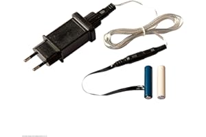 Hellum 578362 adapter do baterii AAA 2X, zasilacz 3 V, zamiennik 2 baterii AAA, 230 V z kablem o d?ugo?ci 1,8 m, eliminator do baterii