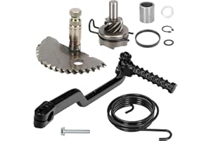TAIPINTEE Roller-Starterwellensatz, Ritzel/Treiber/Feder und Kickstarter Roller, Verzinkungsverfahren, Oxidiert Nicht Leicht, für GY6 50CC 60CC 80CC Roller (Schwarz, Silber)