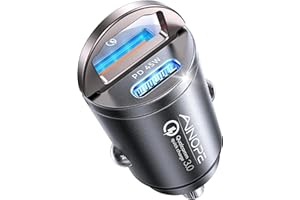 AINOPE 90W Zigarettenanzünder USB C Mini Super Schnelladen KFZ Ladegerät USB C PD45W+QC3.0 Dual Port Auto Ladegerät Adapter für iPhone 16 15 14 Pro Max, iPad Samsung Android