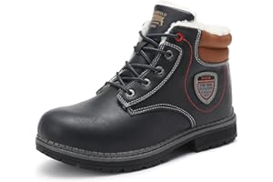 ARRIGO BELLO Botas Niño Invierno Cremallera Niña Forro Cálido Zapatos Cordones Mujer Size 31-39