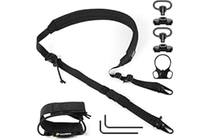 VOTAGOO QD Sling 2 Punkt Gewehrriemen, Taktischer Riemen, Schnell Verstellbar, HK-Stil