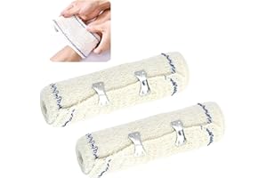 GOERPN Lot de 2 Bande de Crêpe,Bandage Elastique Bandage,15CM*4.5M Ultra Résitantes,Sports Bande,les Sports(Blanc)